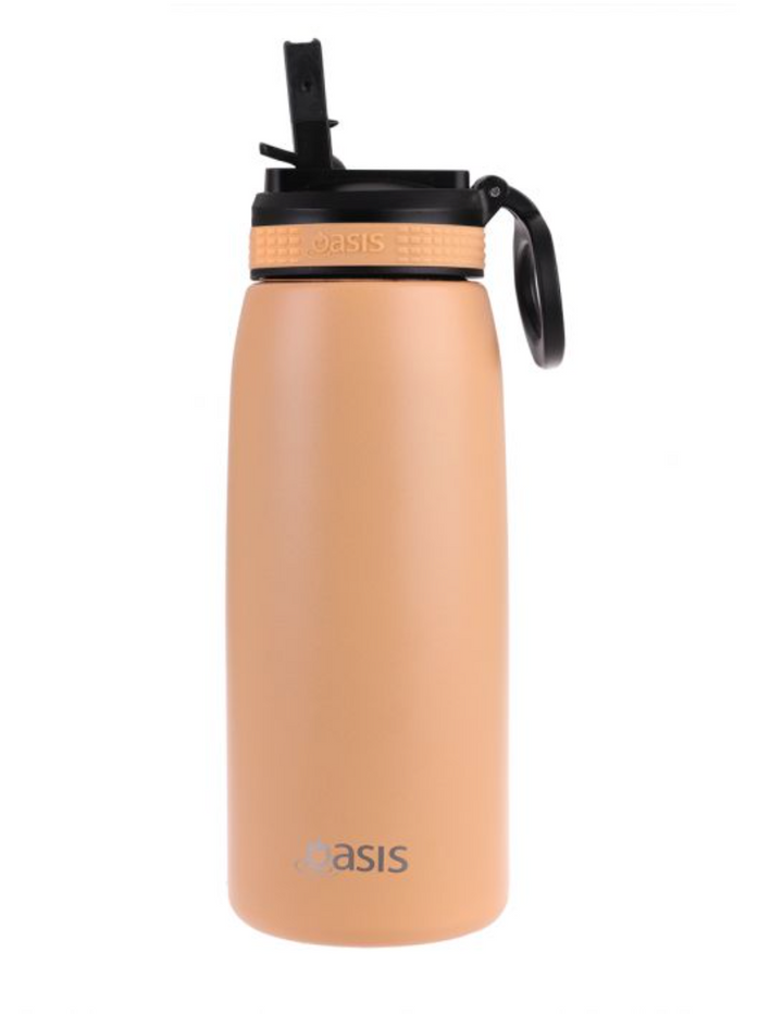 Oasis Insulated Sports Bottle with Sipper 780ml - Rockmelon Orange