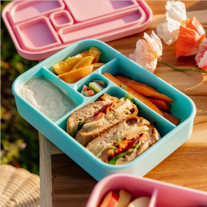 Silicone Bento Lunch Box - Aqua