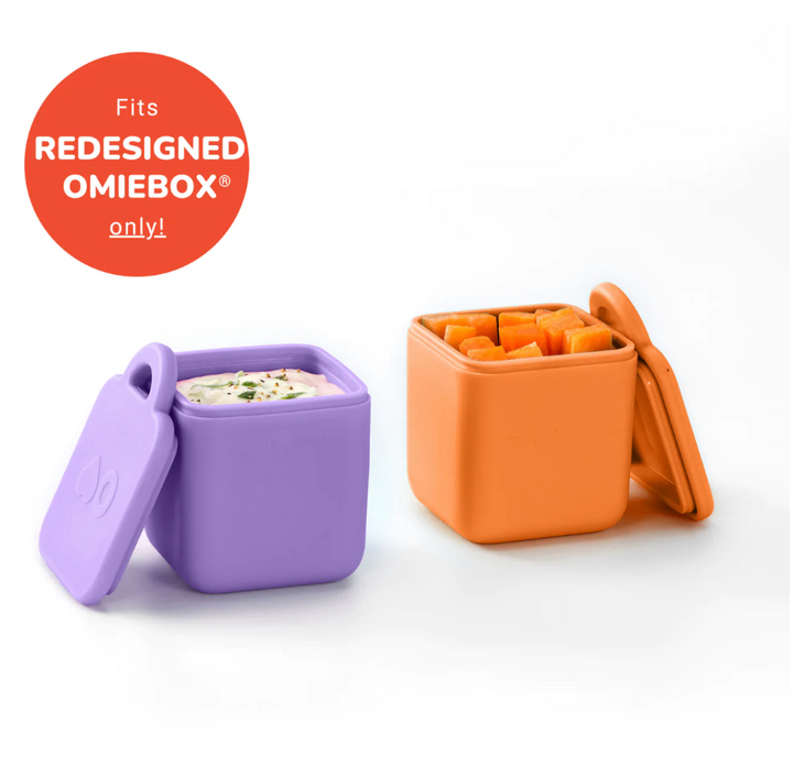 OmieDIP Silicone Dip Containers - Purple & Orange