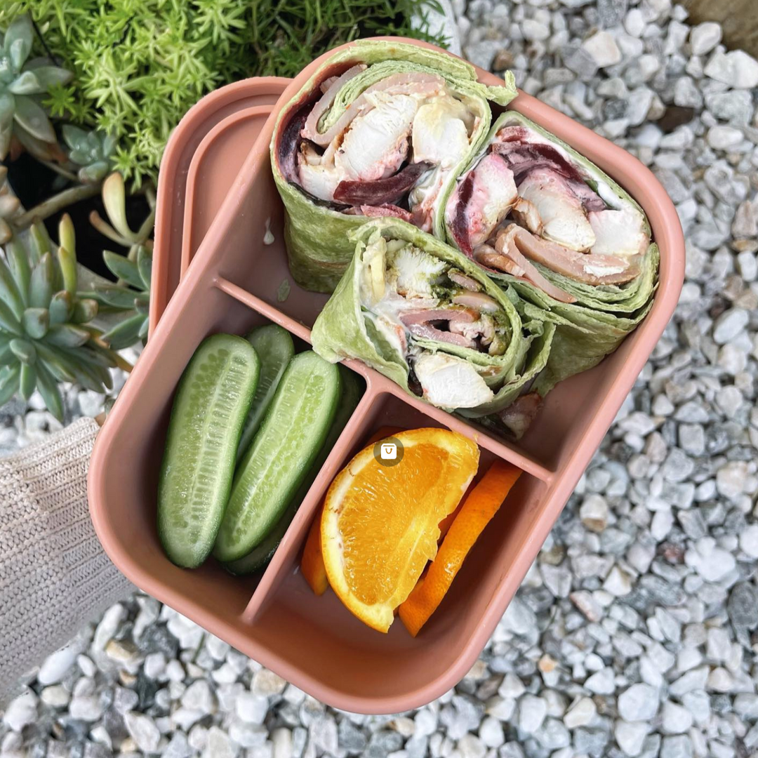 Silicone Bento Snack Box - Dusty Pink