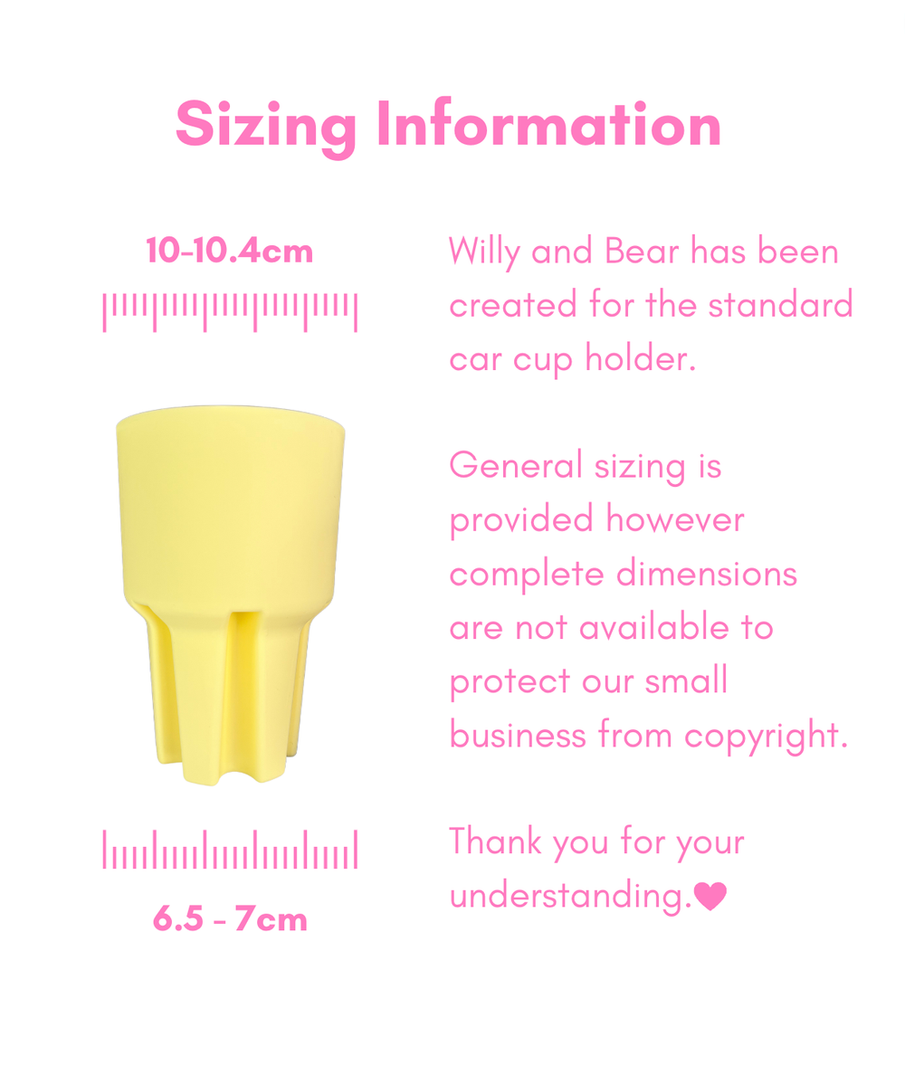 Willy & Bear Drink Bottle Cup Holder Expander - Lemon
