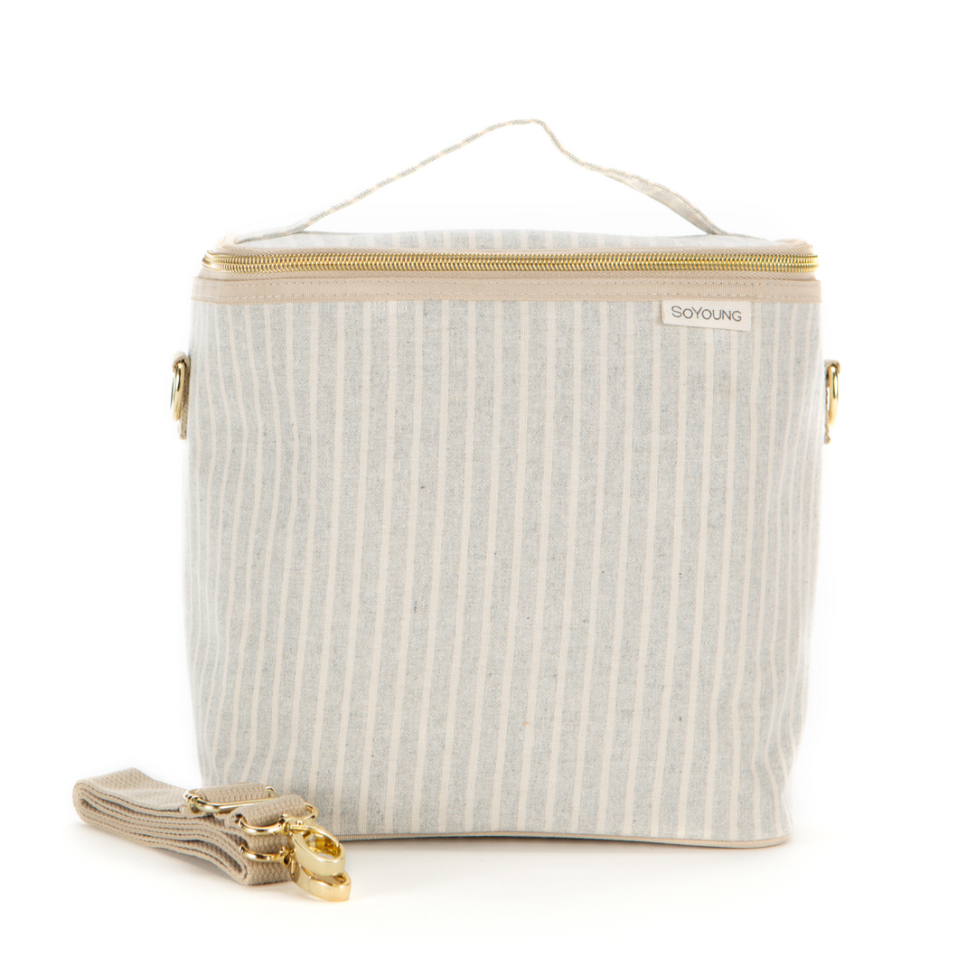 SoYoung Linen Poche Insulated Bag - Sand and Stone