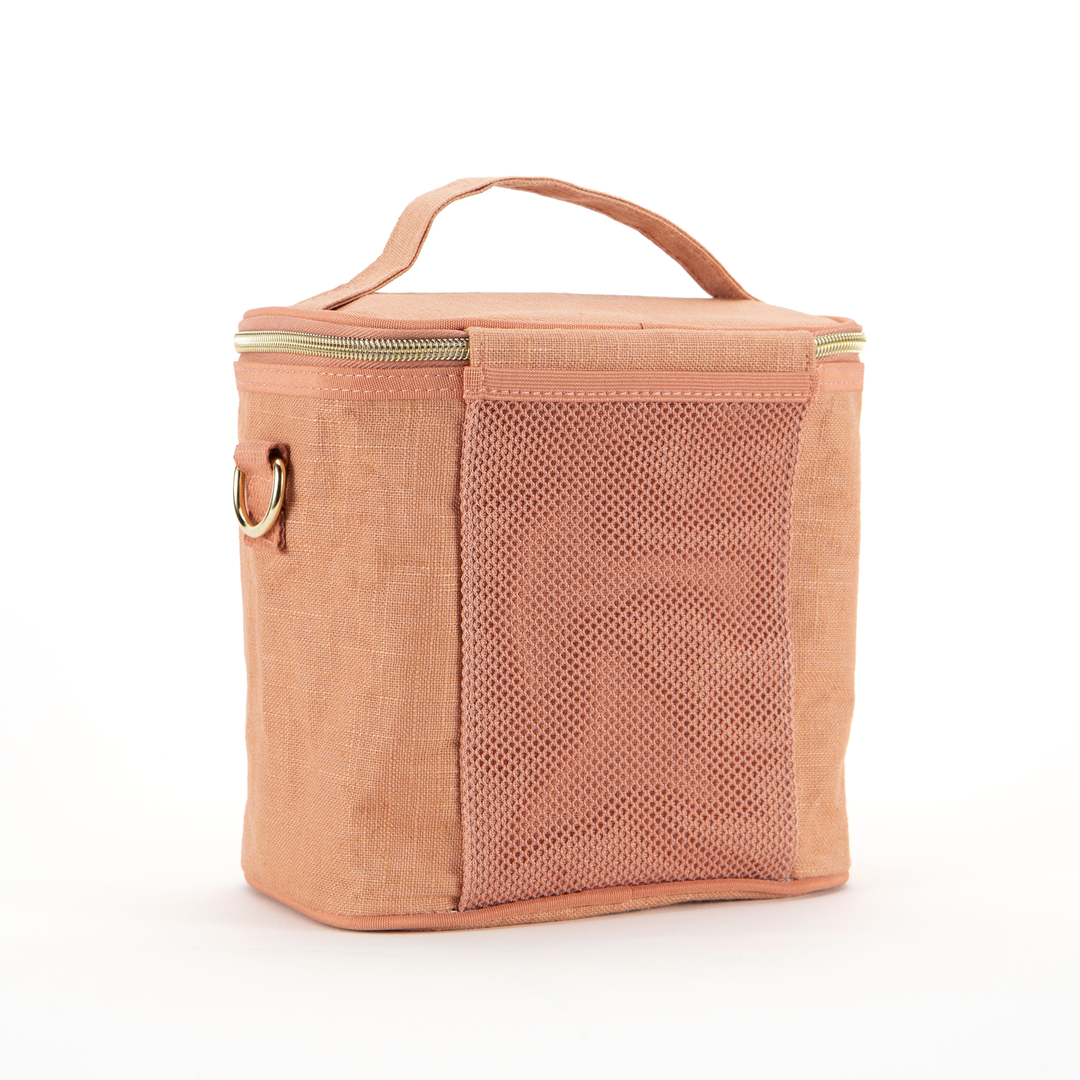 SoYoung Petite Linen Poche Insulated Bag - Muted Clay