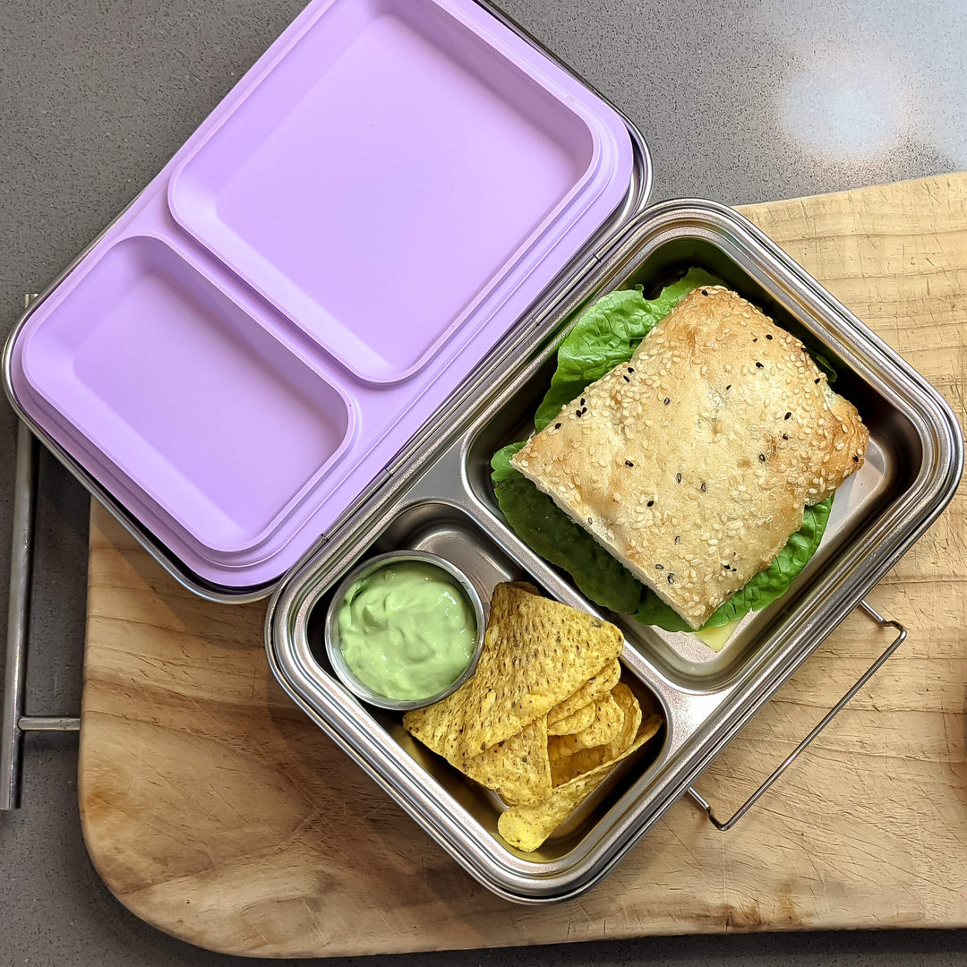 Ecococoon Stainless Steel TWIN Bento Box - Grape