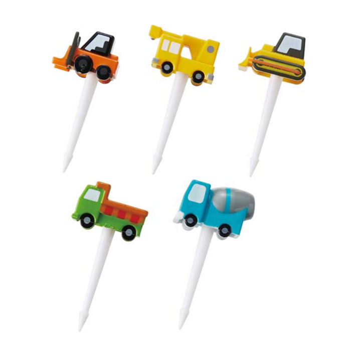 Little Digger Vehicles Construction Food Picks