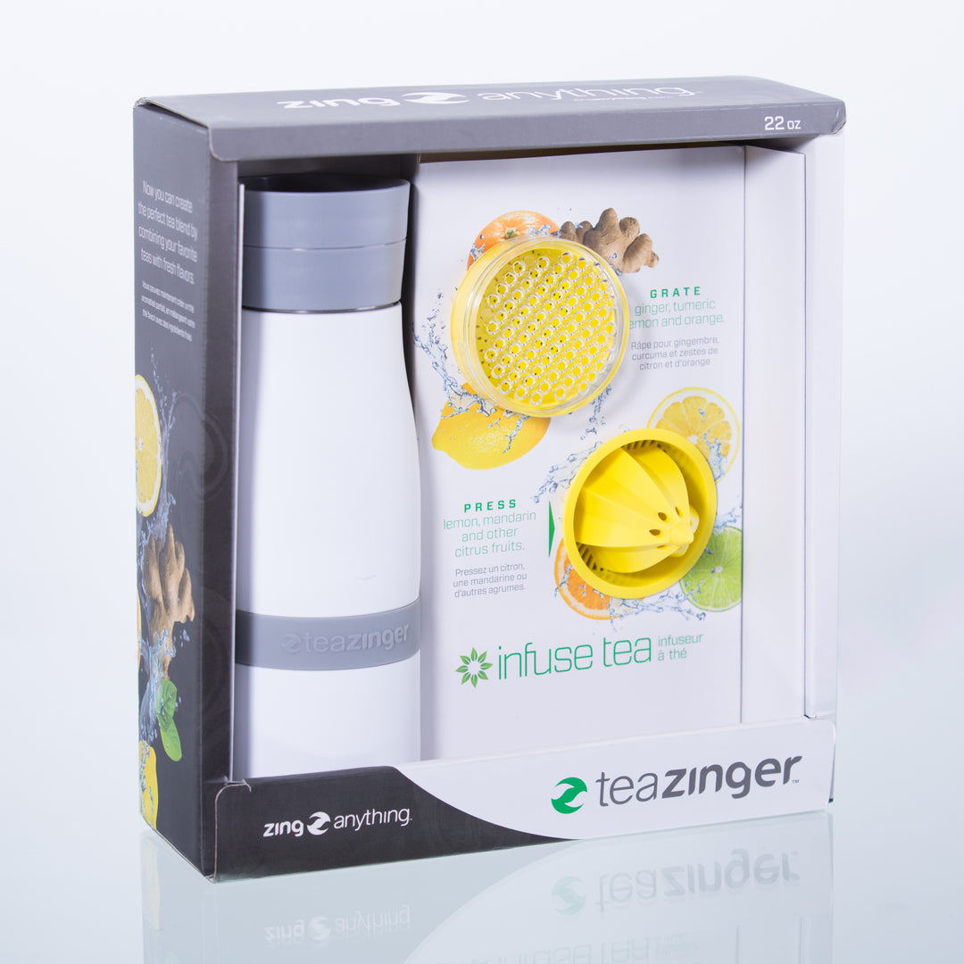 Zing Tea Zinger 600ml Bottle - White