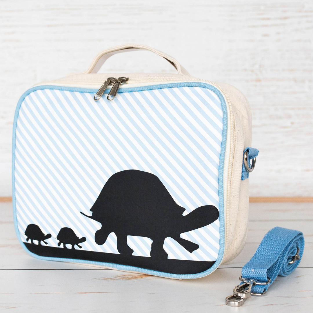 Organic Cotton Insulated Lunch Bag - Turtle