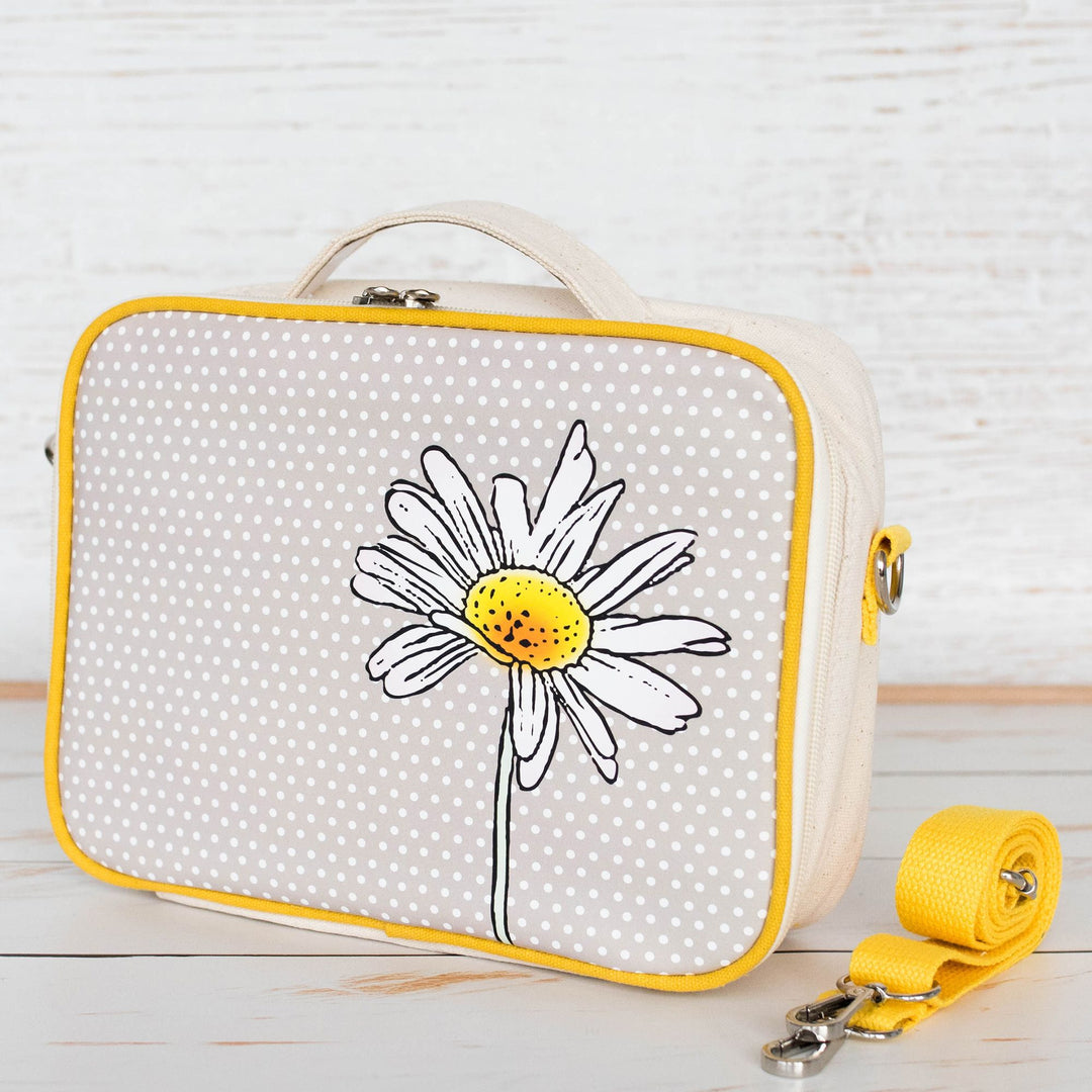 Organic Cotton Insulated Lunch Bag - Daisy