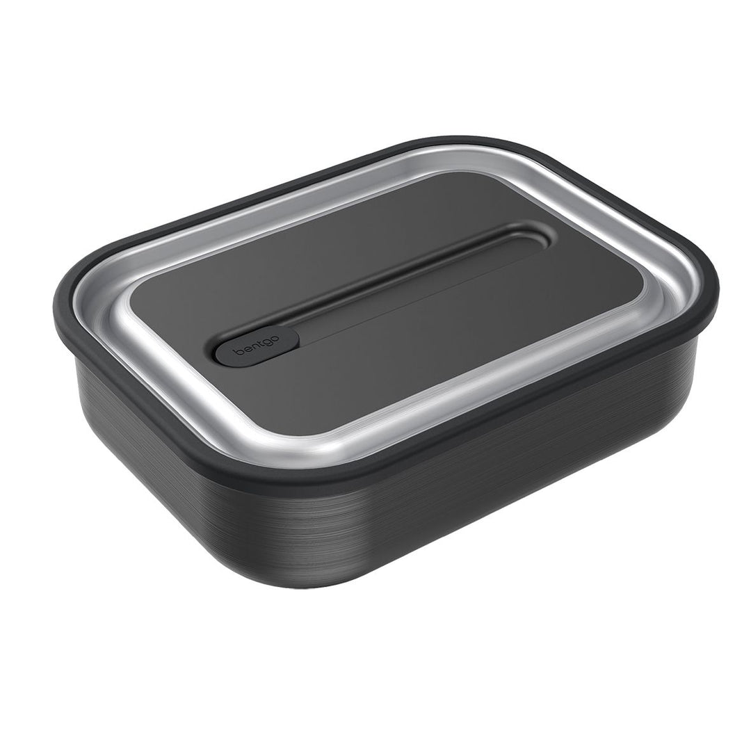 Bentgo MicroSteel Lunch Box - Carbon Black I The Bento Buzz