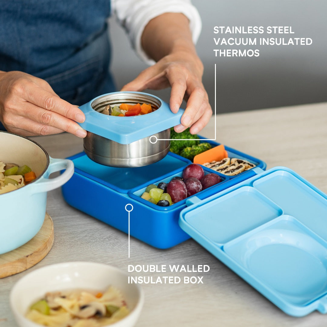 OmieBox Hot & Cold Lunch Box V2 - Sky Blue