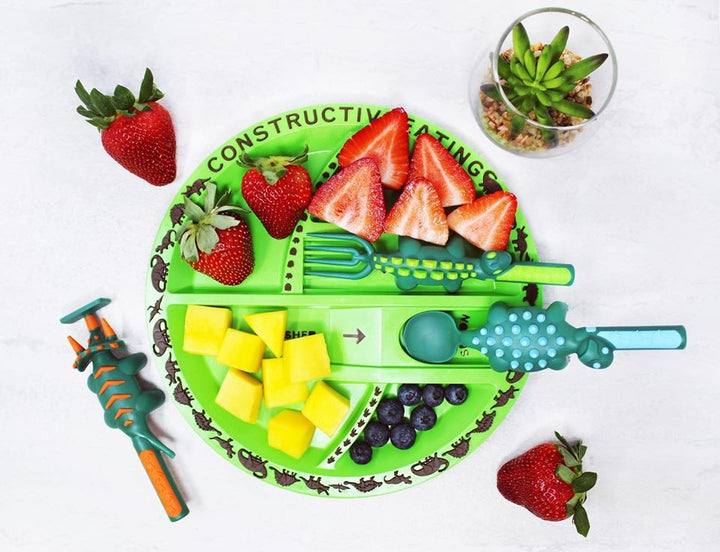 Constructive Eating Plate & Cutlery Set - Dinosaur