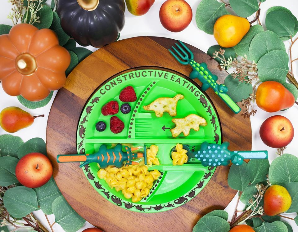 Constructive Eating Plate & Cutlery Set - Dinosaur