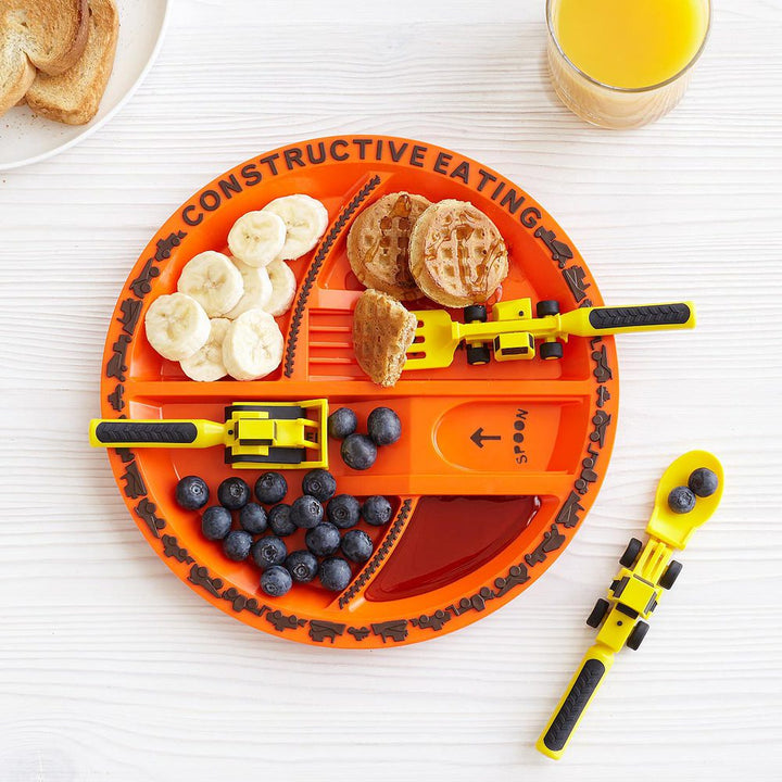 Constructive Eating Plate & Cutlery Set - Construction