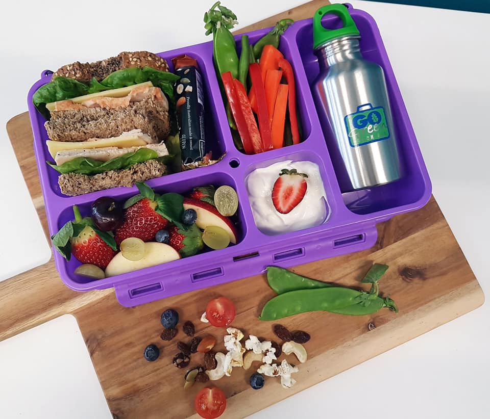 Go Green Large Lunch Box & Drink Bottle - Purple