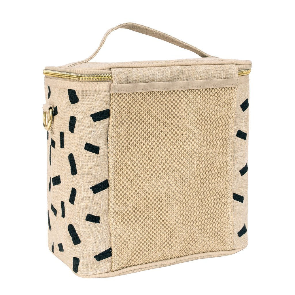 SoYoung Linen Poche Insulated Bag - Block Brush