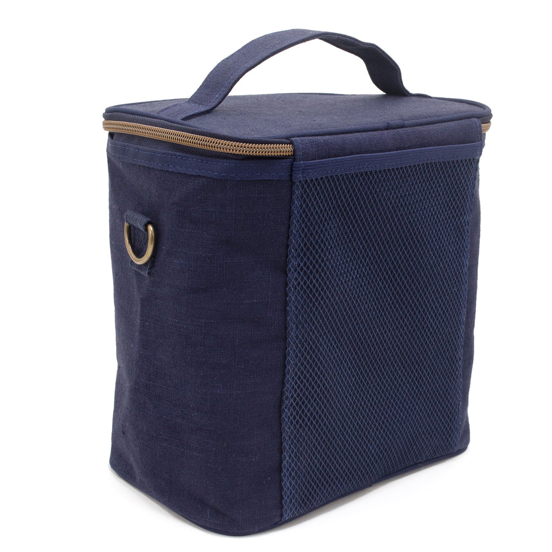 SoYoung Linen Poche Insulated Bag - Navy