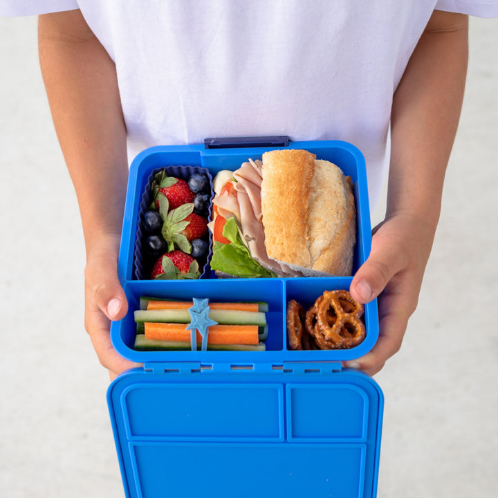 Little Lunch Box Co. Bento Three & Two Bundle - Bonus Cups - Blueberry