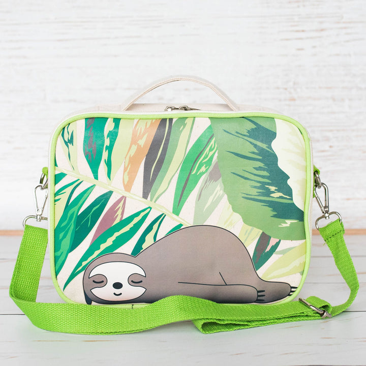 Organic Cotton Insulated Lunch Bag - Sloth