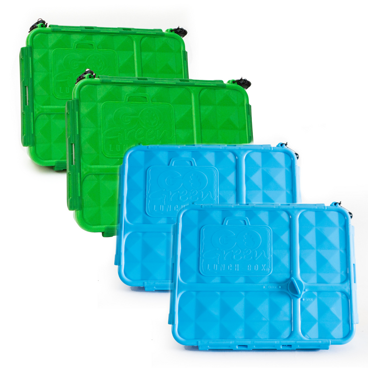 Go Green Lunch Box Bundle - Blue & Green MEDIUM