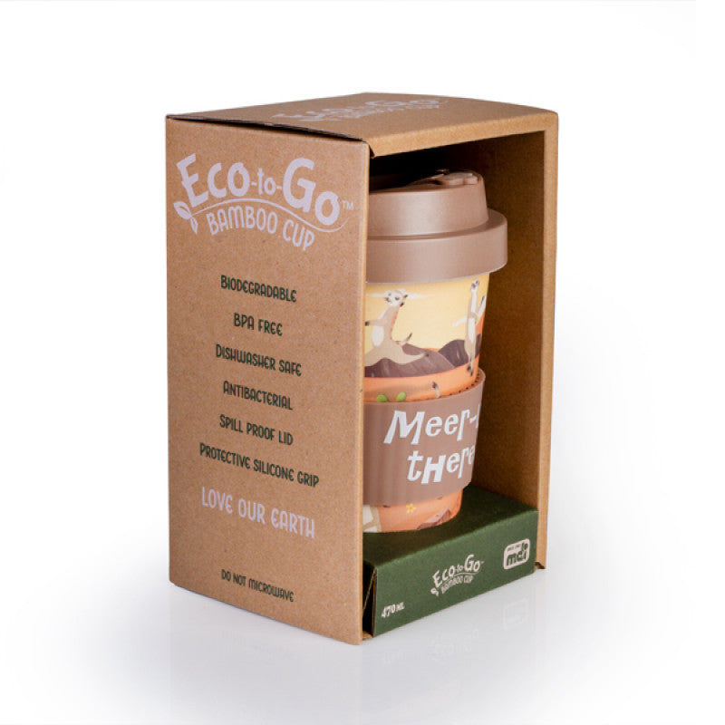 EcoGo Bamboo Travel Cup - Meerkat