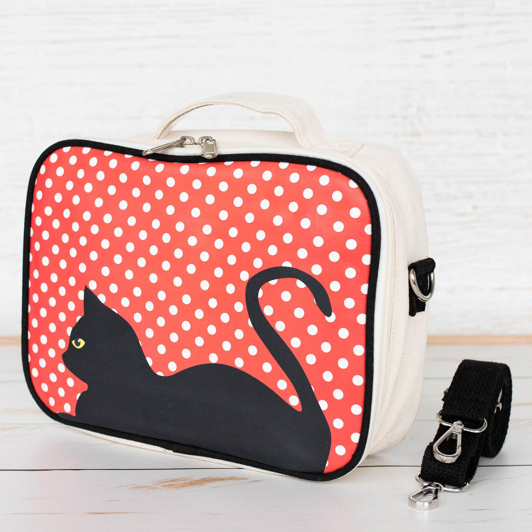 Organic Cotton Insulated Lunch Bag - Cat