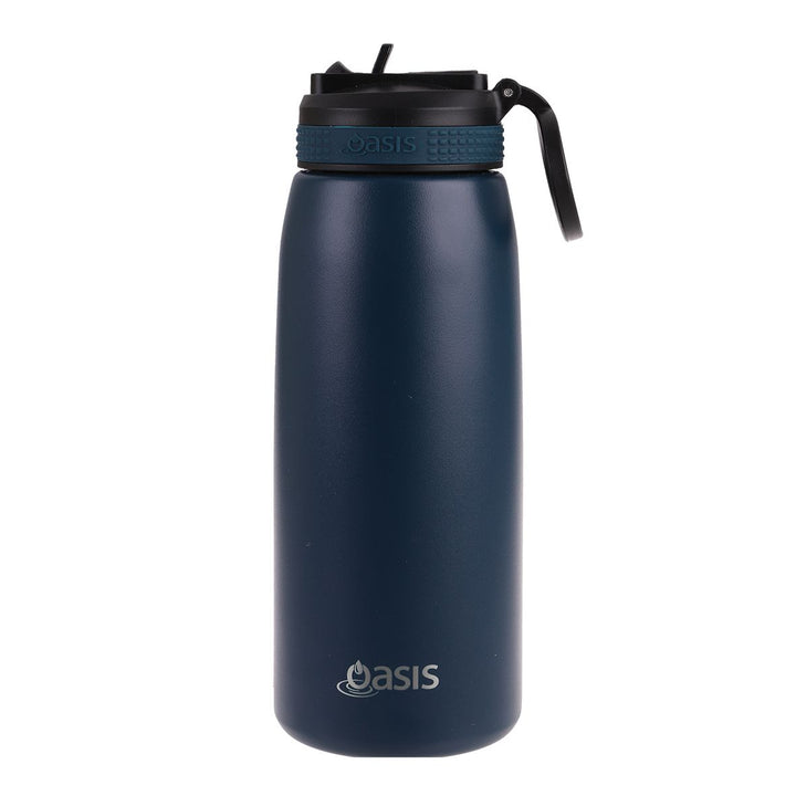 Oasis Insulated Sports Bottle with Sipper 780ml - Navy Blue