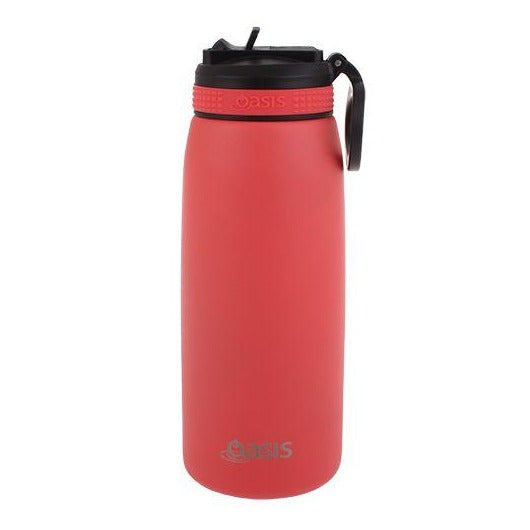 Oasis Insulated Sports Bottle with Sipper 780ml - Coral
