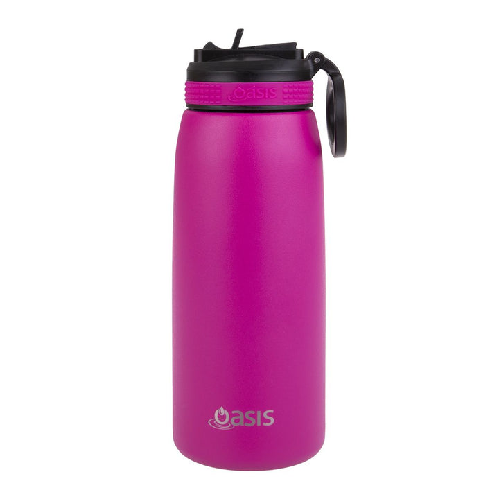 Oasis Insulated Sports Bottle with Sipper 780ml - Fuchsia