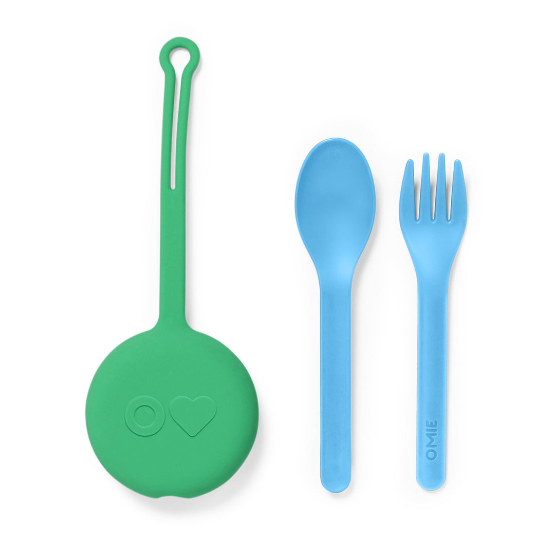 OmieBox OmiePod & Cutlery Set - Mint Green