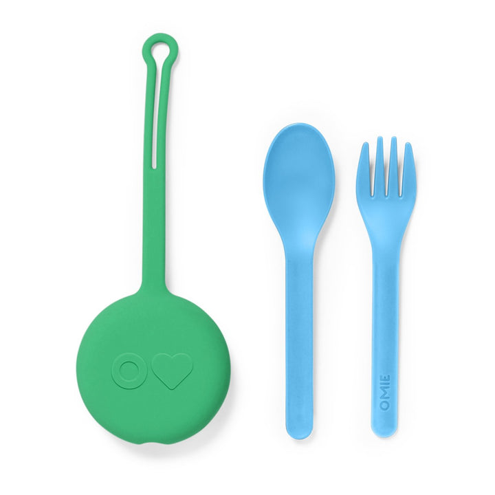 OmieBox OmiePod & Cutlery Set - Mint Green