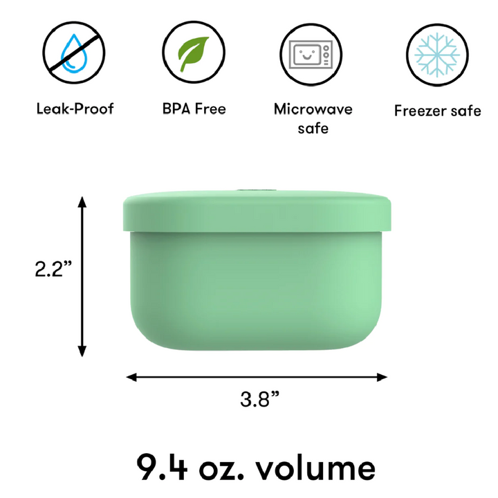 OmieBox OmieSnack Silicone Snack Box - Green