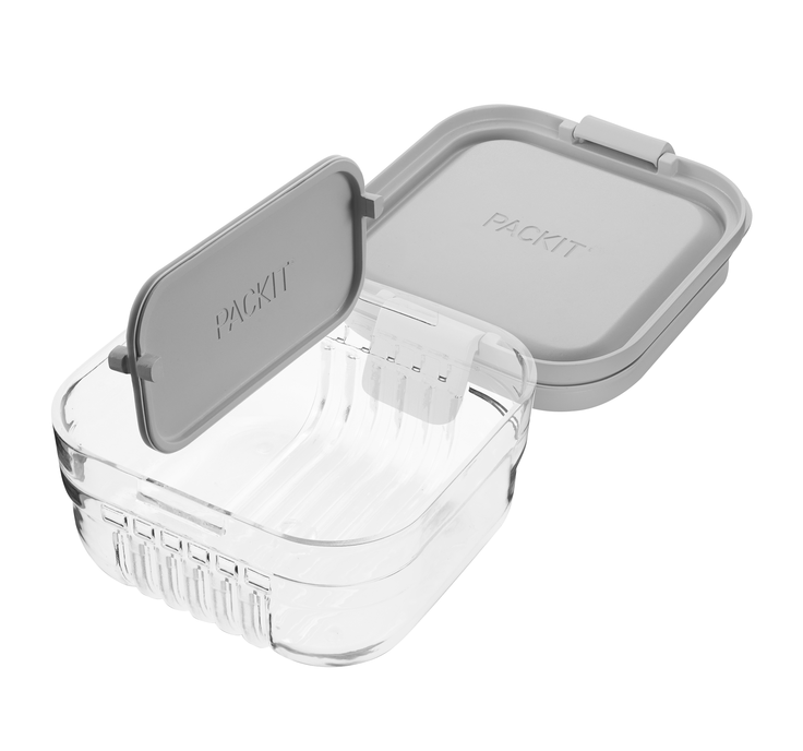 PackIt Mod Snack Bento Box - Steel Grey