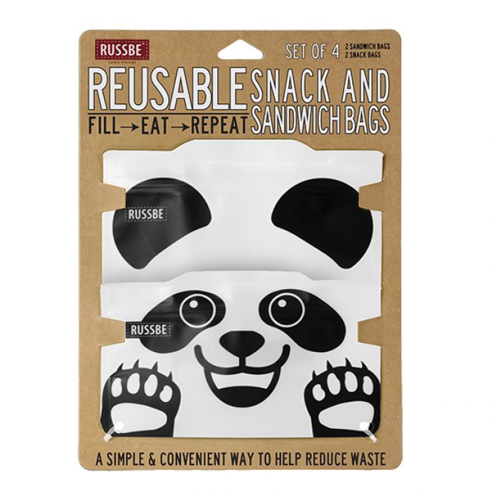 Russbe Snack & Sandwich Bags 4pk - Panda