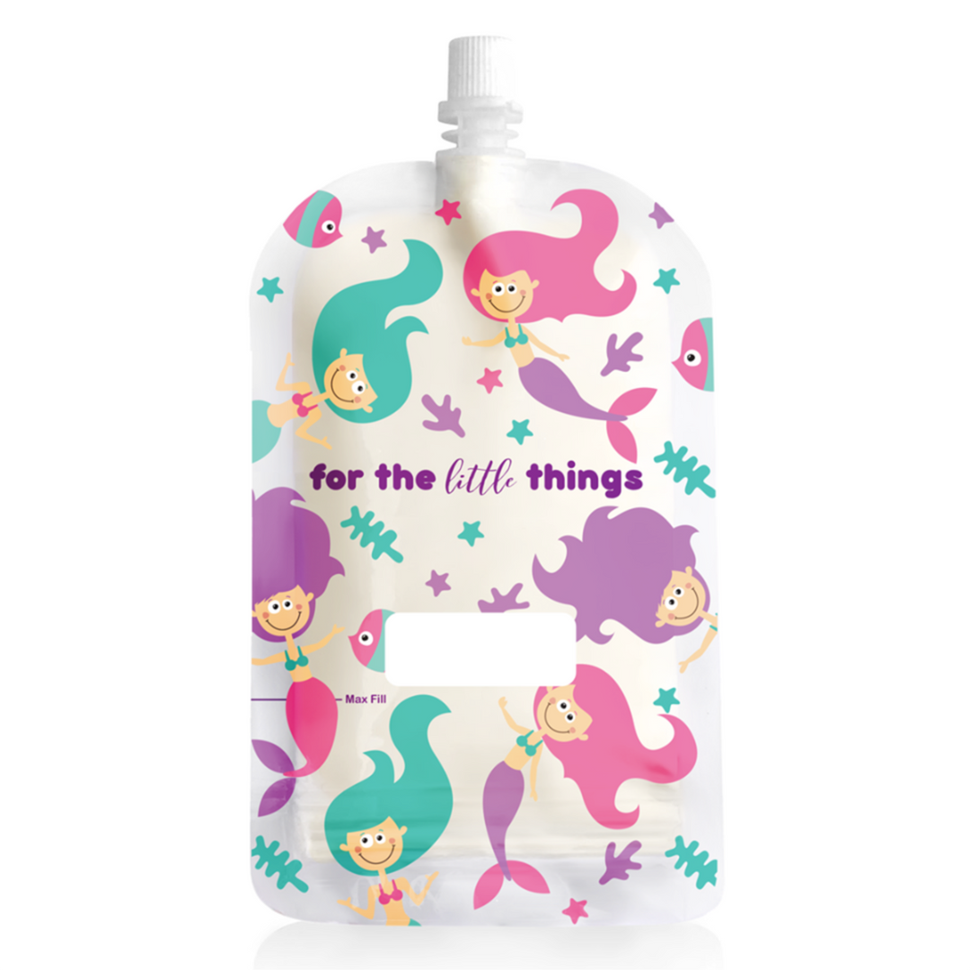 Sinchies Reusable Food Pouch - 10 Pack - Mermaids