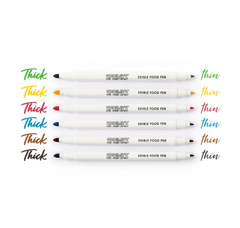Sprinks Edible Pens - Double Sided 6 Pack - PRIMARY Colours