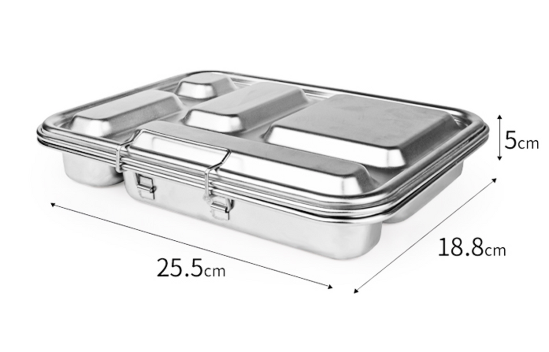 Nudie Rudie Lunch Box Stainless Steel Bento Box & Pots - White
